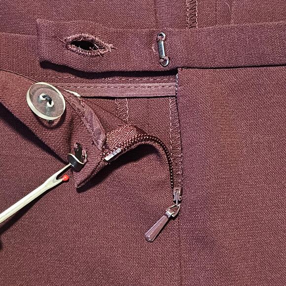 Vtg Preview Collection Maxi Skirt Size 6 Purple Front Slit High Waist Y2K Office - Picture 5 of 9